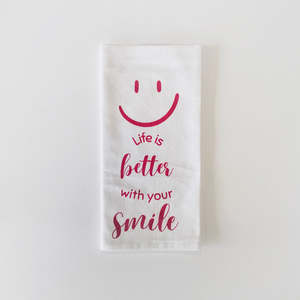 Napkins: Tea Towel - 'With Your Smile'