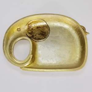 Trays Serveware: Gold Painted Elephant Scatter Tray Plate