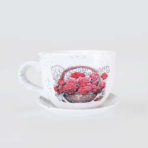 Small Tea Cup Planter - Roses