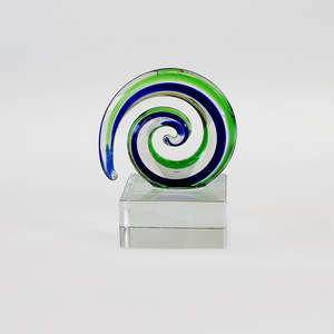 Glass Koru Spira Decor - 7cm
