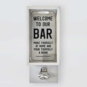 Cocktail Bar Accessories: Hanging Bottle Opener - Welcome To Our Bar