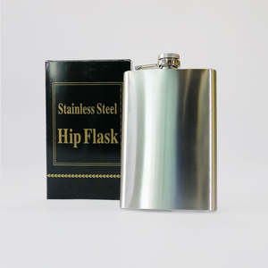 Cocktail Bar Accessories: Stainless Steel Hip Flask -266ml/9oz