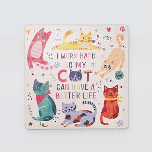 Wooden Coaster Set/4 - Cats