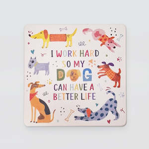 Wooden Coaster Set/4 - Dogs