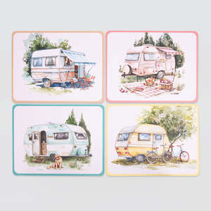 Coasters And Placemats: Caravan Placemats - Set/4