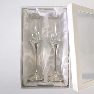Glassware: Double Heart Champagne Flute
