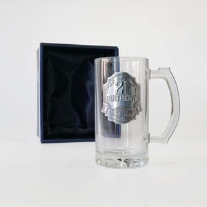 Glassware: Badged 21st Birthday Stein