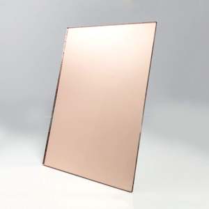 Acrylic Sheets Mirror Range: Mirror Rose Gold Acrylic 3mm