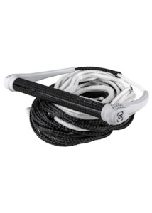 RONIX 727 Foil Combo - Hide Grip 13" Handle - 77.5ft. 10-Sect. Rope (White/Black)