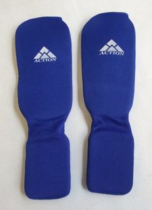 Products: Shin & Instep Protector - PolyCotton Fabric Blue · Action Martial Arts Supplies Ltd