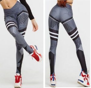 Products: Yoga Legging Trendy Pattern Grey with Stripes · Action Martial Arts Supplies Ltd