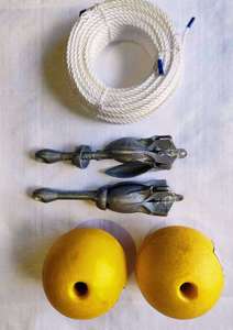 Flounder Net 20m 30m 40m Buoy 1.5kg Anchor Combo