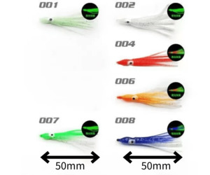 Surfcasting octopus skirt pack 50mm 10 pack