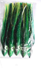 Fishing Lures Jigs And Rigs Action Outdoors: Octopus Skirt 6" Green/Yellow 5pk