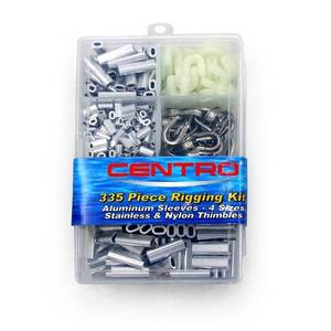 Fluorocarbon Trace Lines Fishing Lines: Centro Rigging Kit Alloy Crimps 335 pcs