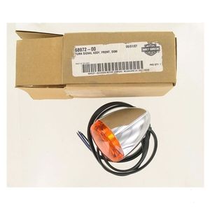 Lighting: TURN SIGNAL FRONT, DOM, 3 WIRE - Chrome