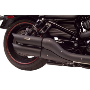 TAB Performance - V-Rod Slash Cut - Slip On Baffled (Black)