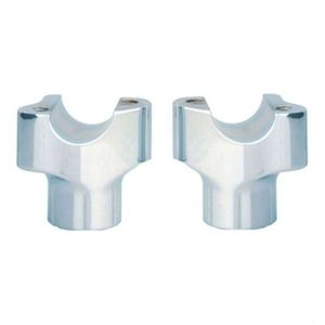RISERS BILLET 1.50 TALL CHUBBY STRAIGHT CHROME