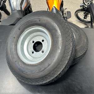 Trailer Parts: Trailer Wheel 8"x 3.75" Galvanized 5.70-8 (Spare Wheel - Spark Trailer)