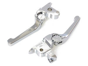 Harley Davidson: Adjustable Anthem Levers – Chrome. Fits Touring 2014-2016 With Hydraulic Clutch & V-Rod 2006-2017 – PSR Levers