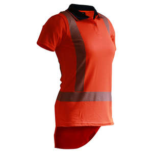 Hi Vis Clothing: Caution Hi Vis Womens TTMC-W17 Segmented Tape Polo