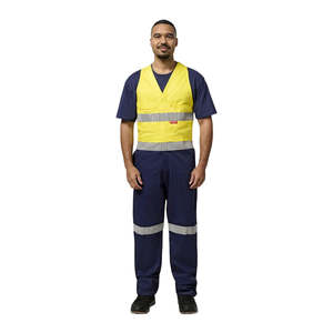 Hi Vis Overalls: Hard Yakka Easy Action Hi Vis Cotton Bib Overall