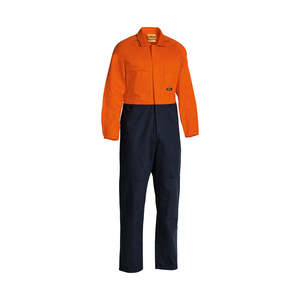 Hi Vis Overalls: Bisley Hi Vis Cotton Drill Coverall