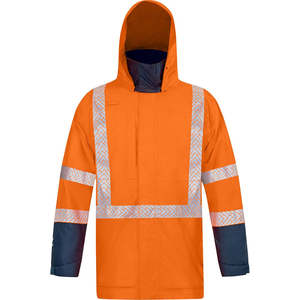 Hi Vis Jackets: Bison Stamina Eco TTMC-W23 Jacket, Orange/Navy