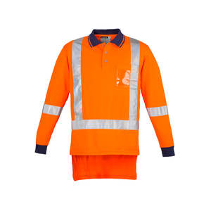 Hi Vis Polo Shirts: Syzmik TTMC-W23 Orange Long Sleeve Polo