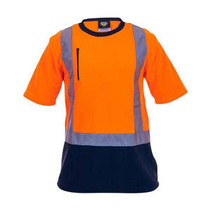Caution Hi Vis Taped Fleece Crew Neck T-Shirt