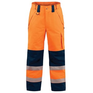 Hi Vis Trousers Shorts: Bison Extreme Rain Trouser, Orange/Navy
