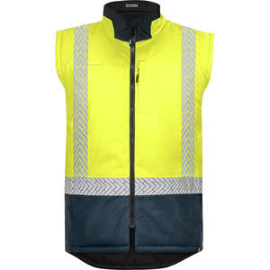 Bison Stamina Eco Taped Puffer Vest, Yellow/Navy
