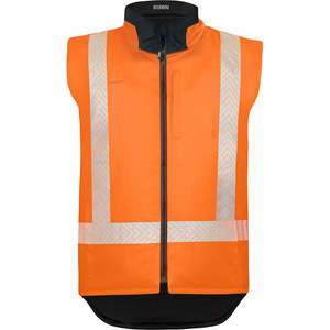 Hi Vis Vests: Bison Stamina Eco TTMC-W23 Puffer Vest, Orange