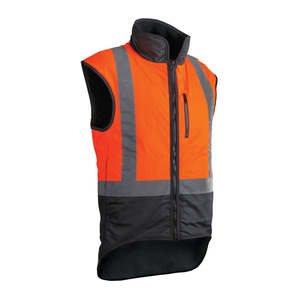 Hi Vis Vests: Hi Vis Wax Oilskin Sleeveless Vest
