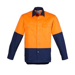 Syzmik Hi Vis Spliced Industrial Long Sleeve Shirt