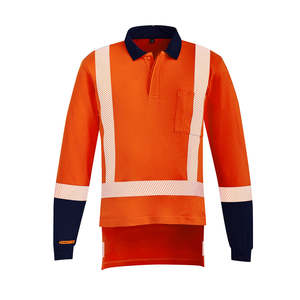 Hi Vis Workshirts: Syzmik FR TTMC-W17 X-Back Taped L/S Polo