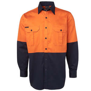 Hi Vis Workshirts: JB's Hi Vis 190gsm Cotton L/S Work Shirt