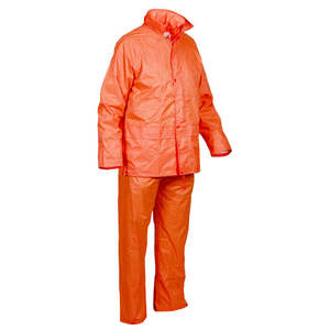 Waterproof Pants Over Trousers: Esko Rainsuit Hi Vis Orange
