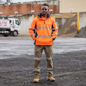 Bisley Flex & Move Hi Vis Taped Water Repellent Hoodie