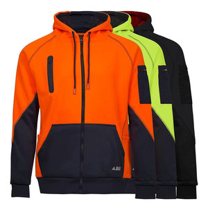 Hi Vis Sweatshirts Fleeces: BAD Waterproof Rain-Defend Hi-Vis Full-Zip Fleece Hoodie