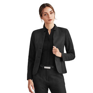 Womens Jackets And Vests: Biz Womens Comfort Wool Stretch Short Jacket