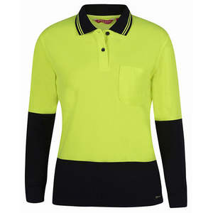 Womens Hi Vis Polo Shirts: JB's Ladies Hi Vis L/S Polo Shirt
