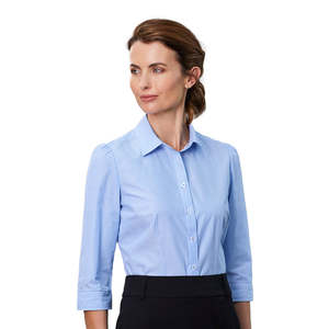 Womens Work Shirts: Biz Womens Euro 3/4 Sleeve Shirt