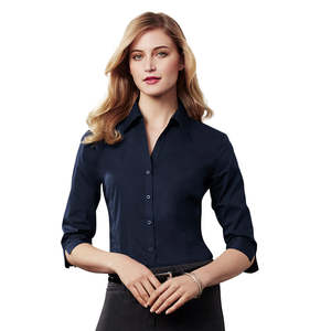 Womens Work Shirts: Biz Metro Ladies 3/4 Shirt