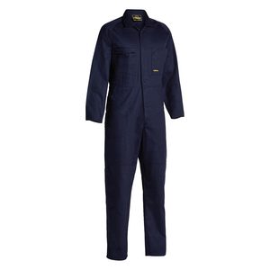 Bisley Cotton Drill Long Sleeve Coverall, Navy