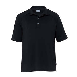 Work Uniform Polo Shirts: Dri Gear Vapour Polo, Black