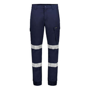 Workwear Pants Shorts: Syzmik Essential Stretch Taped Cuffed Cargo Pant, Navy