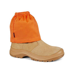 Boot Shoe Covers: Cotton Drill Boot Covers: Orange (Pair)