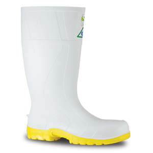 Bata Safemate Safety Gumboots, White/Yellow