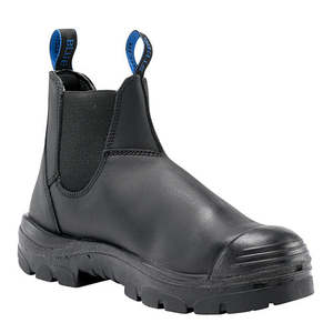Slip On Safety Boots: Steel Blue Hobart Bump Cap Safety Boots